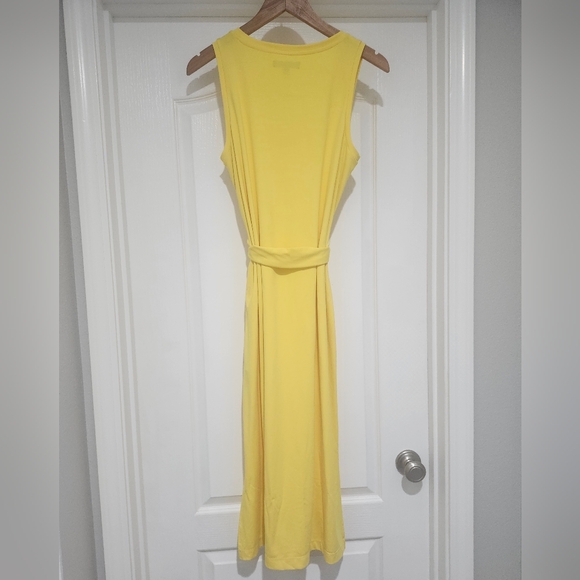 Banana Republic Dandelion Yellow Midi Dress With Matching Belt - Picture 6 of 9